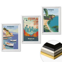WANDBILDER 3er-Set - 40x60 cm Weißer Rahmen - Stadtansichten aus Griechenland, Kanada und Australien - Weiß, Kunststoff (40/60cm) - ArtPrintCave