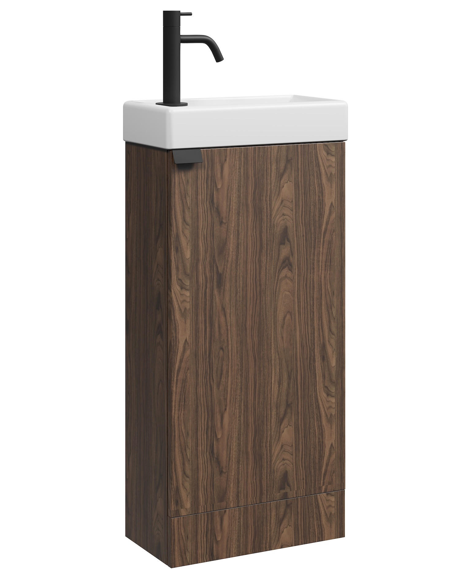 GÄSTE-WC-MÖBELSET Orion 2 Teile Walnuss Braun - 40 x 22 x 88 cm - Walnussfarben/Braun, Holz (40/88/22cm) - Badplaats