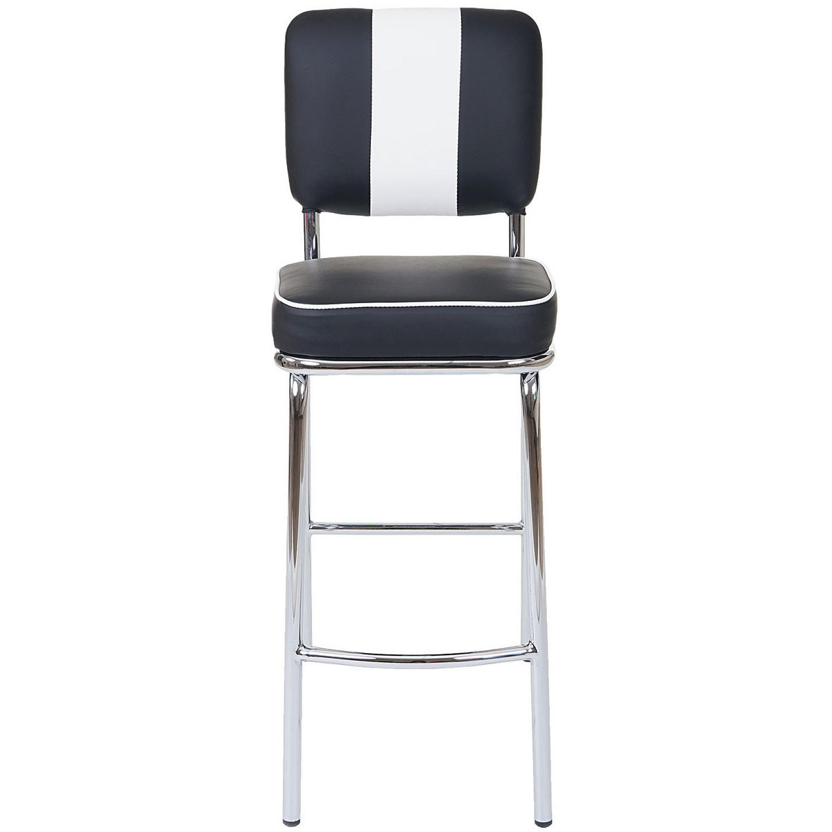 BARHOCKER Schwarz, Weiß 2er-Set - Schwarz/Weiß, Textil (34/107/46cm) - MCW