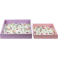TABLETTS Butterfly Holz 2er-Set - Multicolor, Holz (5cm) - FURNARO