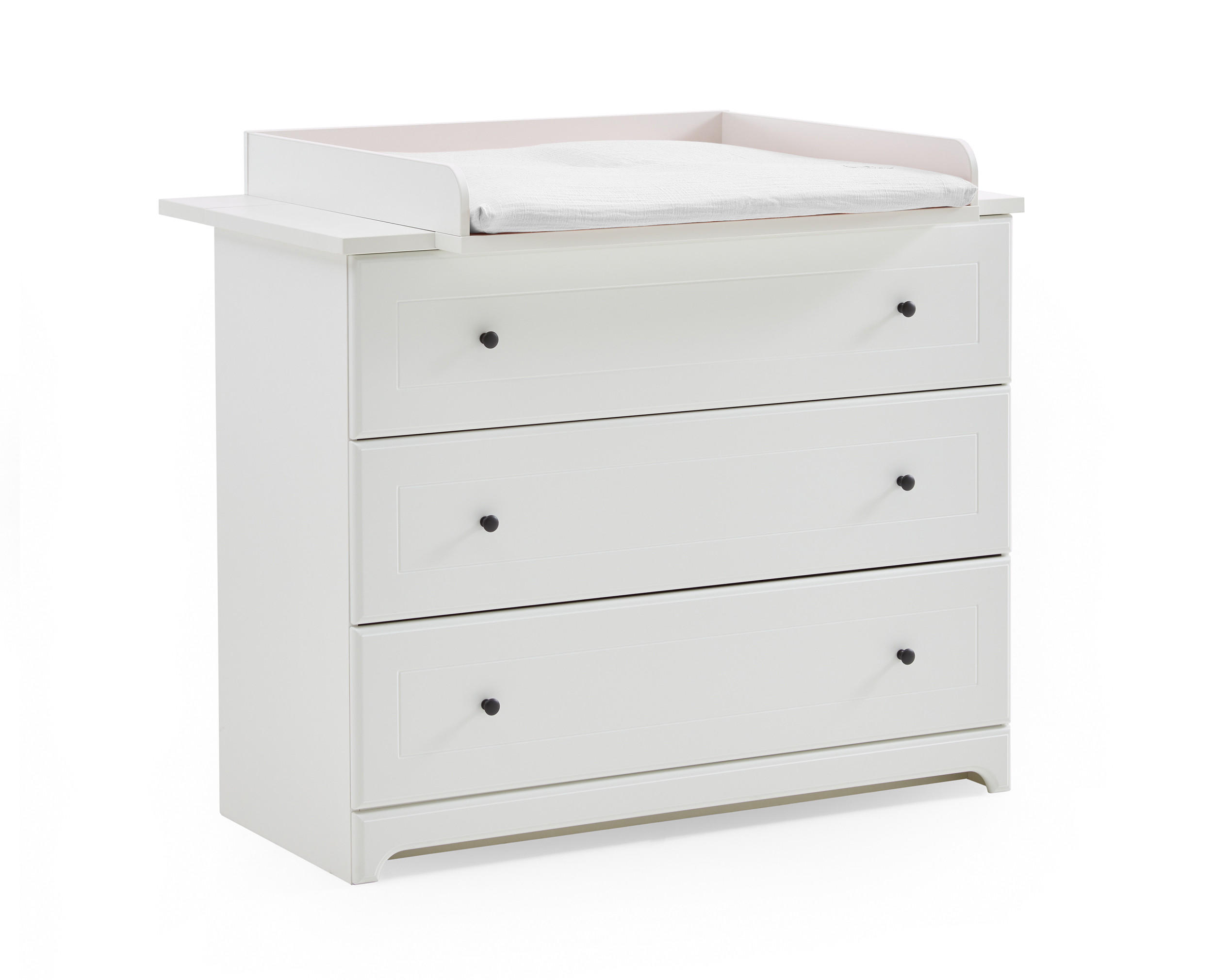 WICKELKOMMODE Thilo Landhausstill Soft-Close Weiß - Weiß, Holzwerkstoff (117/104/75cm) - arthur berndt