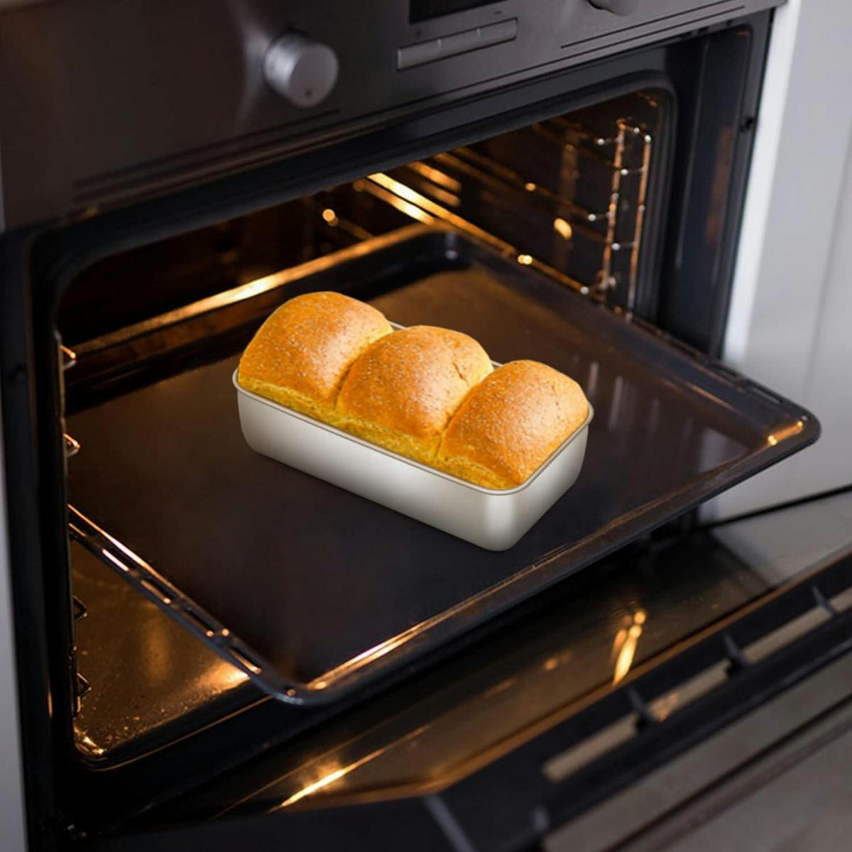 BROTBACKFORM Edelstahl 23.5 x 12.6 x 6 cm - Silberfarben, Metall (12.6/6/23.5cm)