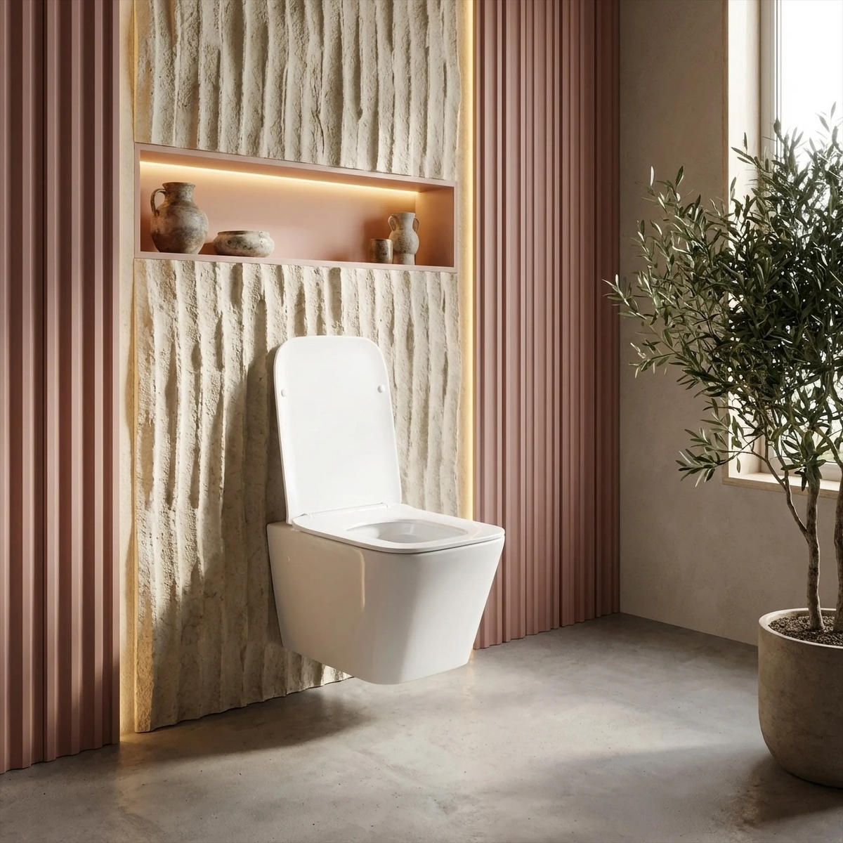 WC Schüssel Randlos Rea Julio Rimless - Weiß, Keramik (35.5/30/51.5cm) - REA