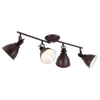 DECKENLEUCHTE Metall Rost Braun - Braun, Metall (80/15/20cm) - Globo Lighting
