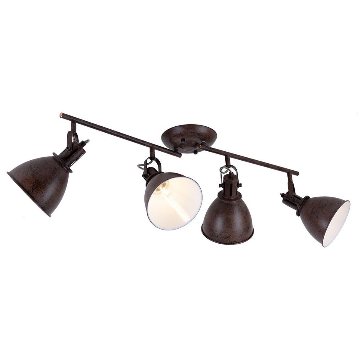 DECKENLEUCHTE Metall Rost Braun - Braun, Metall (80/15/20cm) - Globo Lighting