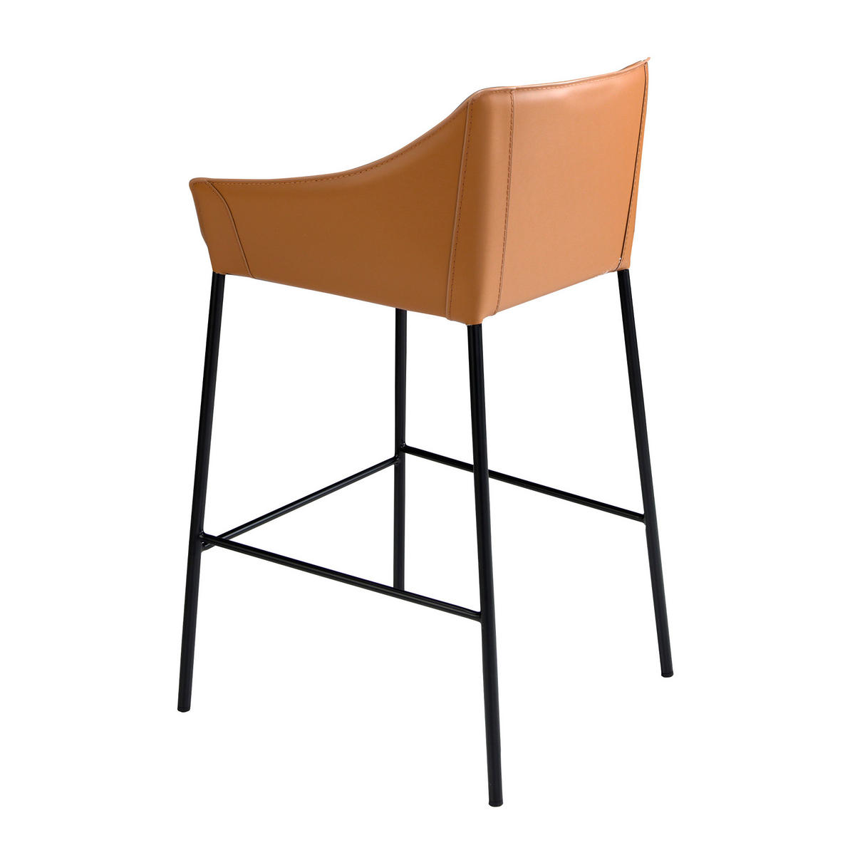 BARHOCKER Braun Schwarz 59/55/92 cm - Schwarz/Braun, Leder (59/92/55cm) - ANGEL CERDA