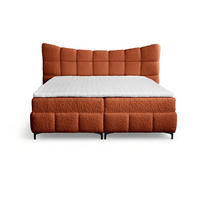 BOXBETT Nova In Rolf - Rotbraun, Holzwerkstoff/Textil (180/200cm) - Fun Möbel