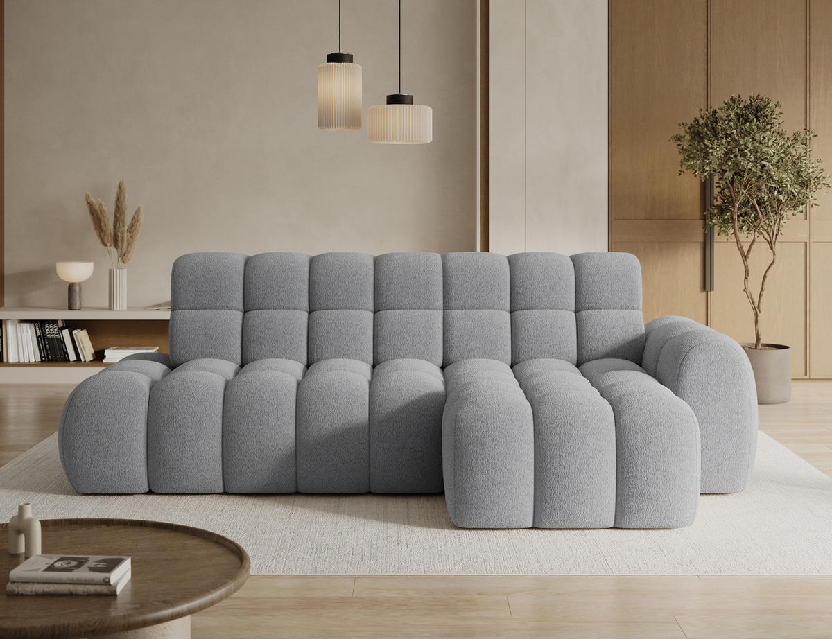 ECKSOFA Lorveno R - Hellgrau (Royal 04) - Hellgrau, Holzwerkstoff (283/165cm) - Möblo