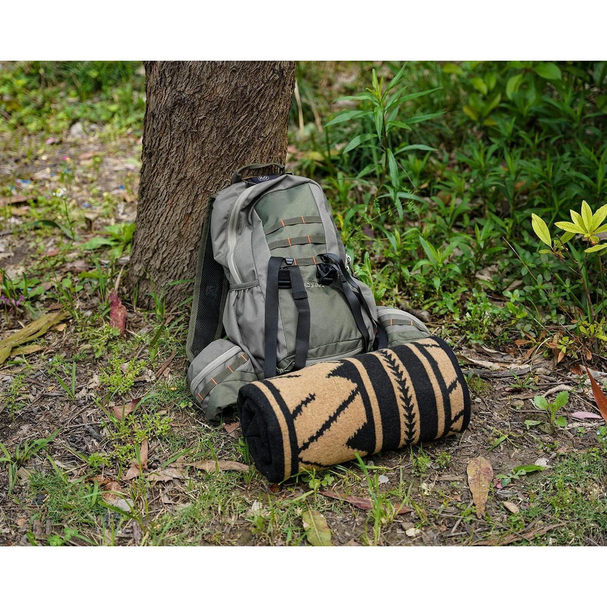 WOLLDECKE 200 x 160 cm Sierra Khaki - Multicolor, Textil (160/200cm)