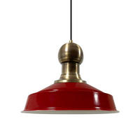 PENDELLEUCHTE Hängelampe Asletl 41/35 cm - Rot, Metall (35/41/35cm) - Bamyum