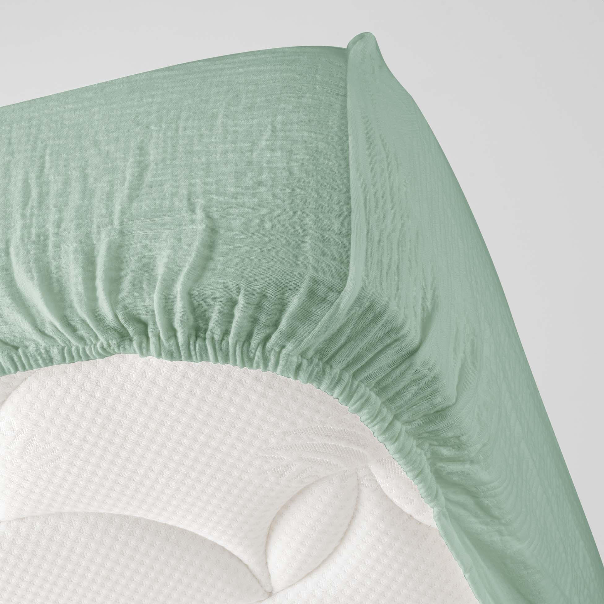 BETTTUCH Angelia 160/200 cm - Grün, Naturmaterialen (160/200cm) - Douceur d´intérieur