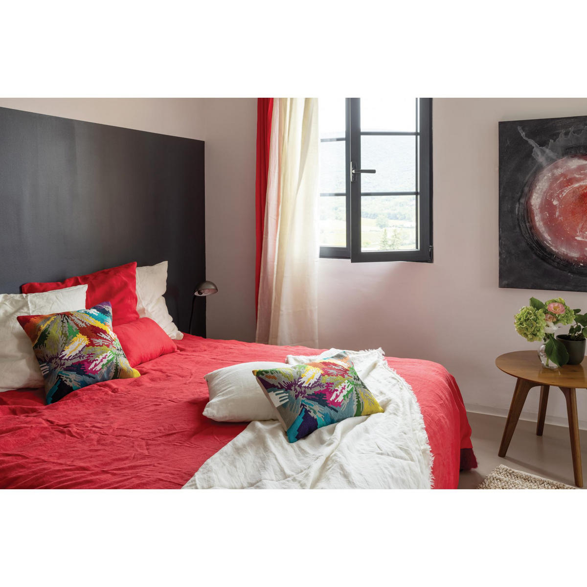 WOHNDECKE Zeff Nomade grosielle 130 x 180 cm - Rot, Textil (130/180cm) - Vivaraise