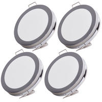 LED EINBAUSTRAHLER rund Weiß 4er Set - Weiß, Kunststoff (8.5/8.5/1.5cm)