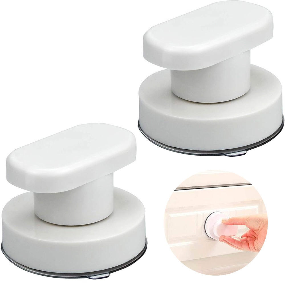 MÖBELGRIFF 2er-Set Saugnapf - Weiß, Kunststoff (6.4/5/6.4cm)