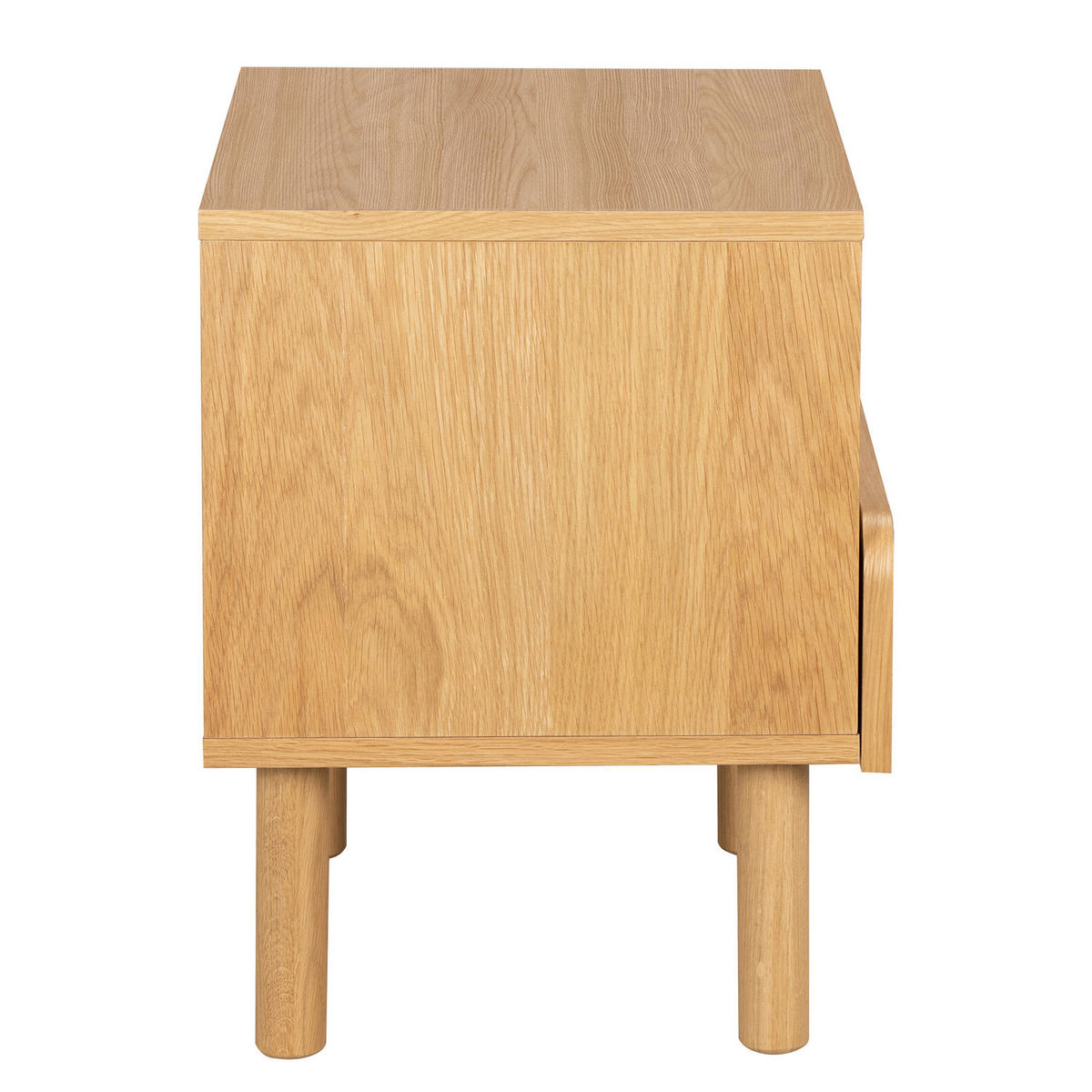 NACHTKOMMODE - Teilmassivholz - Eichefarben, Holz/Holzwerkstoff (48/55/40cm) - home24