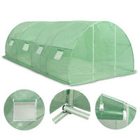 GEWÄCHSHAUS 18m² 600x300x200 cm - Grün, Kunststoff (3/200/600cm)