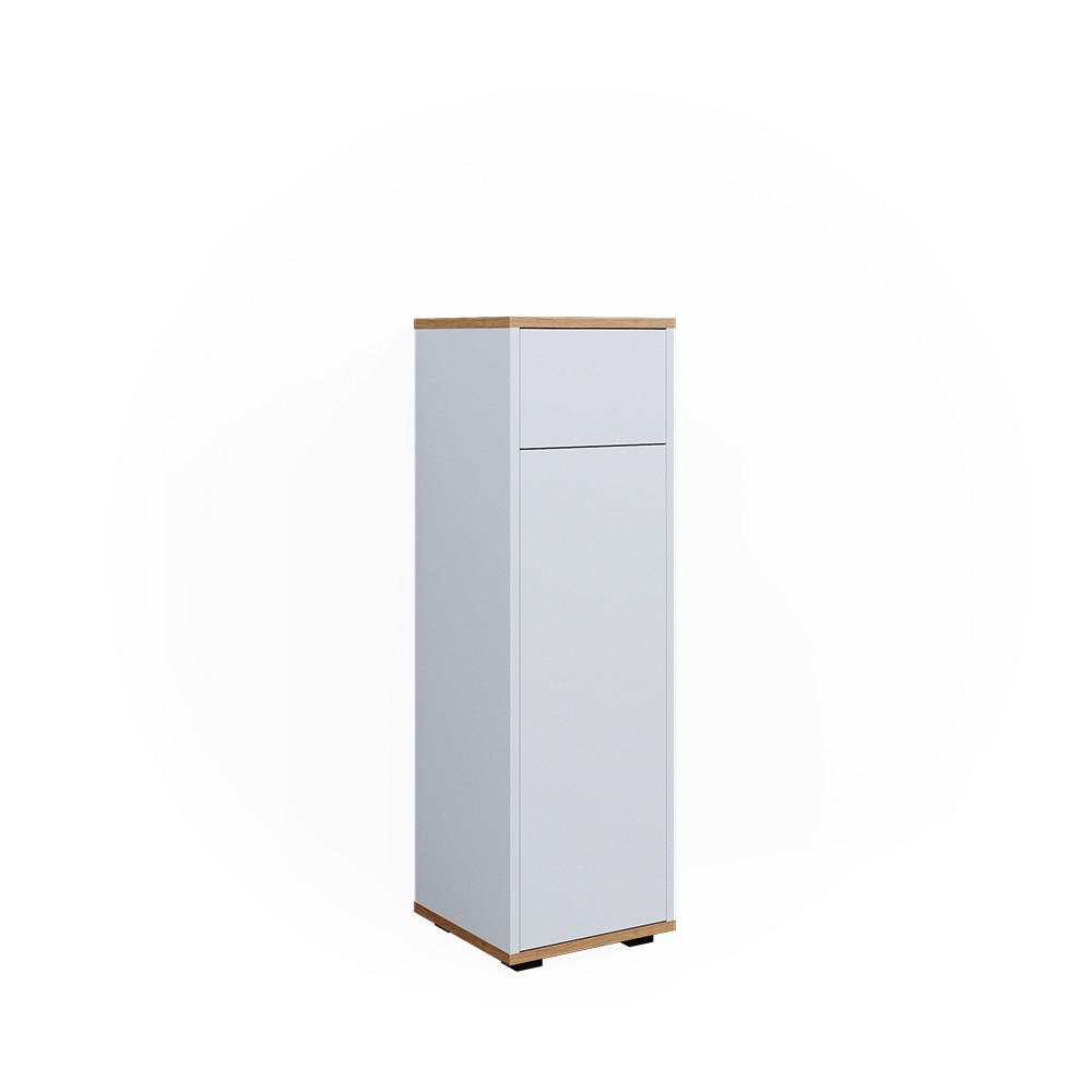 MIDISCHRANK Didi Weiß/Artisan 30 x 97 cm mit Schublade - Weiß, Holzwerkstoff (30/97/30cm) - Vicco