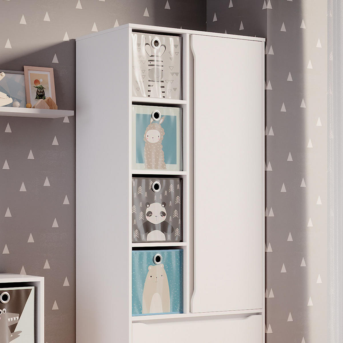 KLEIDERSCHRANK Ruben Weiß 80 x 189.9 cm - bílá, kompozitní dřevo (80/190/48cm) - Vicco