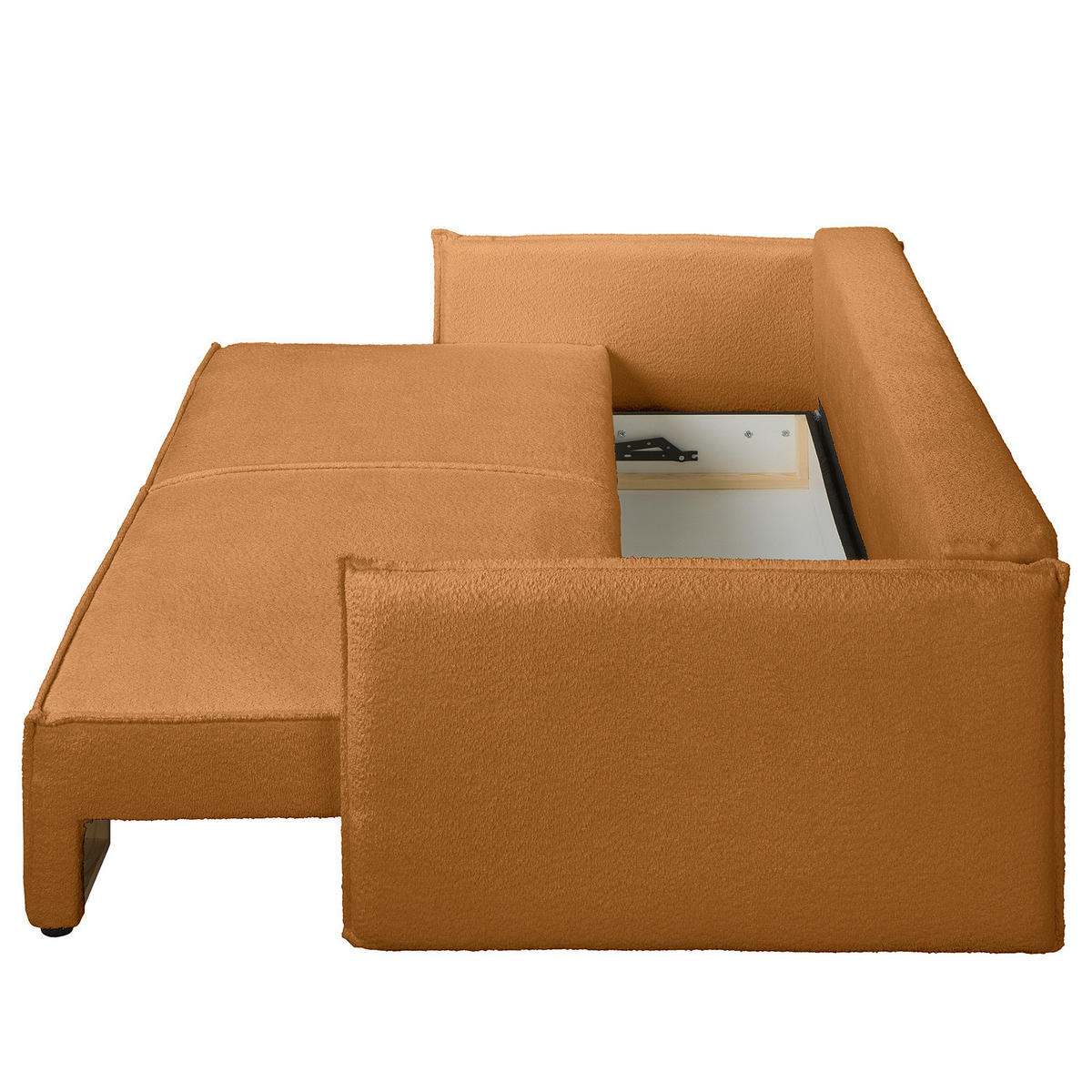 SCHLAFSOFA - Beige/Schwarz, Kunststoff/Textil (221/70/105cm) - home24