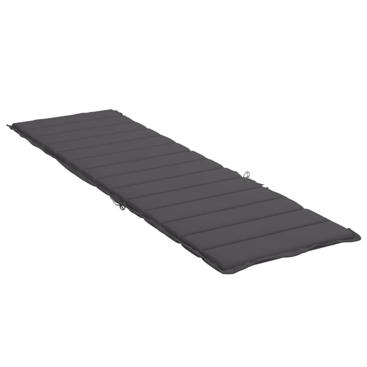 SONNENLIEGEN-AUFLAGE Anthrazit 200/60/3 Cm Oxford-Gewebe - Anthrazit, Textil (60/3/200cm) - vidaXL