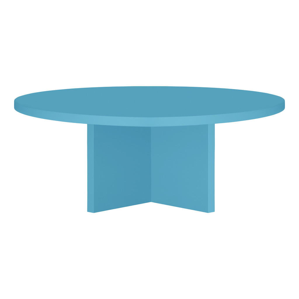 Thumbnail - RNT By Really Nice Things Couchtisch, Hellblau, Holzwerkstoff, Rund,Rund, 100x42x100 cm, Wohnzimmer, Wohnzimmertische, B...