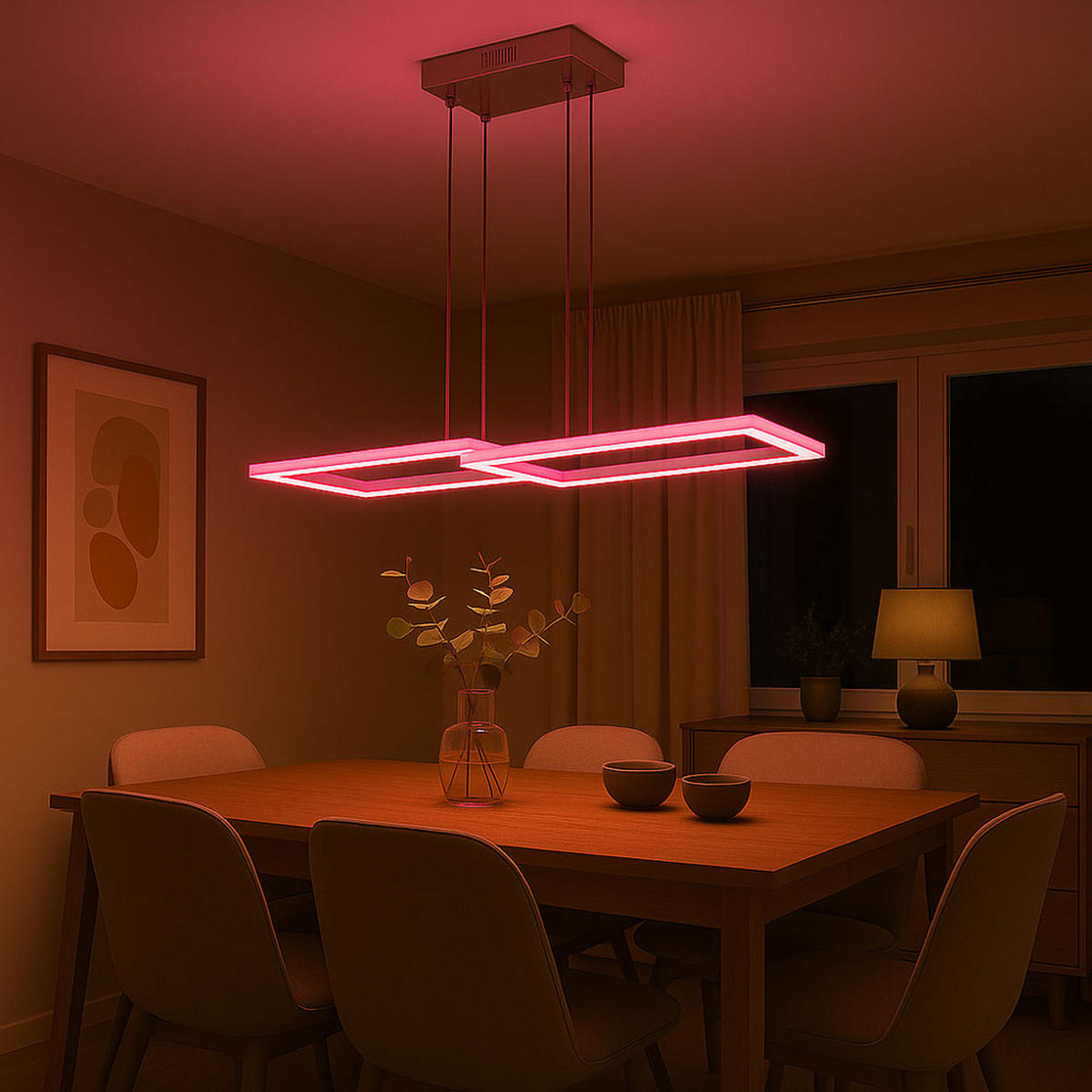 LED DECKENLEUCHTE Salmos Silber - Silberfarben, Metall (119.5/25.5/120cm) - Globo Lighting