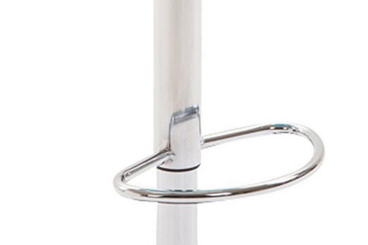 BARHOCKER 2er Set Prag Kunstleder chrom grau - Chromfarben/Grau, Kunststoff/Metall (51/109/52cm) - TPFLiving