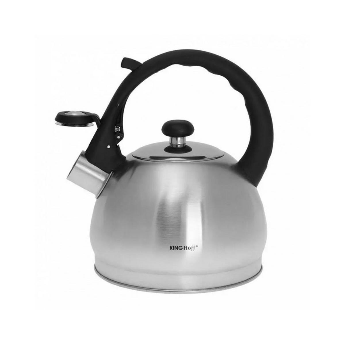WASSERKESSEL mit Pfeife 1,8l 7741 - Silberfarben, Metall (16.5cm) - Kinghoff 