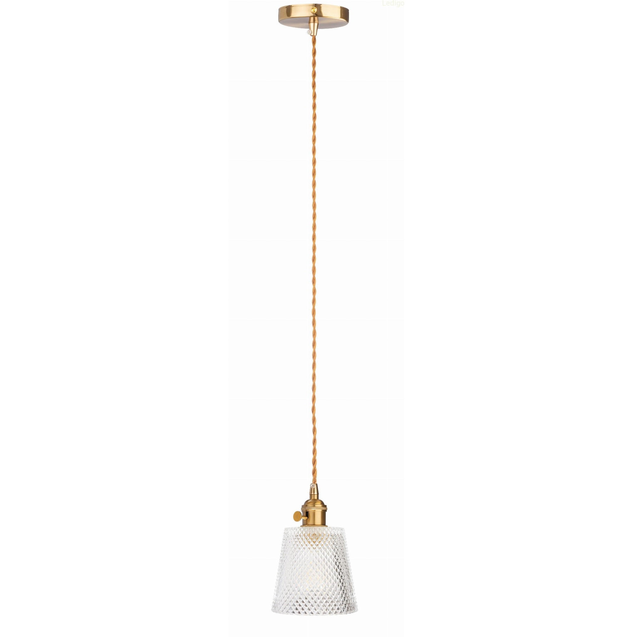 PENDELLEUCHTE Paris - Transparent/Goldfarben, Glas/Metall (12/12/110cm) - kiki design