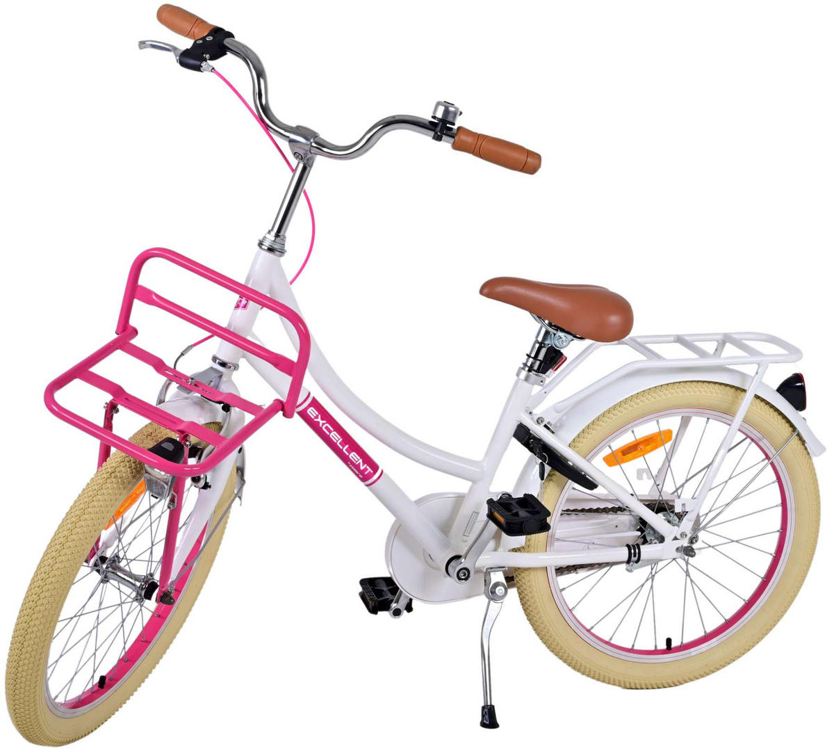 KINDERFAHRRAD Excellent - Mädchen - 20 Zoll - Rücktritt + Handbremse - Weiß - Weiß, Metall (67cm) - TPFSports