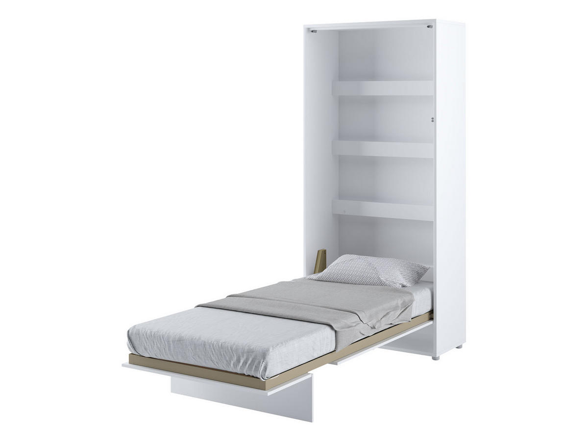 SCHRANKBETT Bed-Concept BC-03 90x200 - Weiß Hochglanz/Grau, Holz/Holzwerkstoff (90/200cm) - MIRJAN24