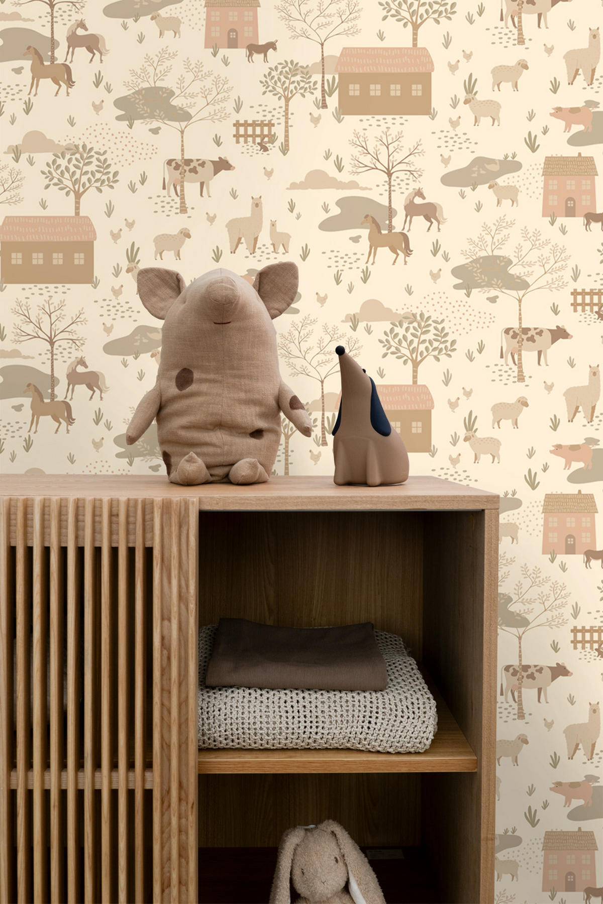 TAPETE Bauernhof 50 x 900 cm - Beige, Papier (50/0.1cm) - ESTAhome