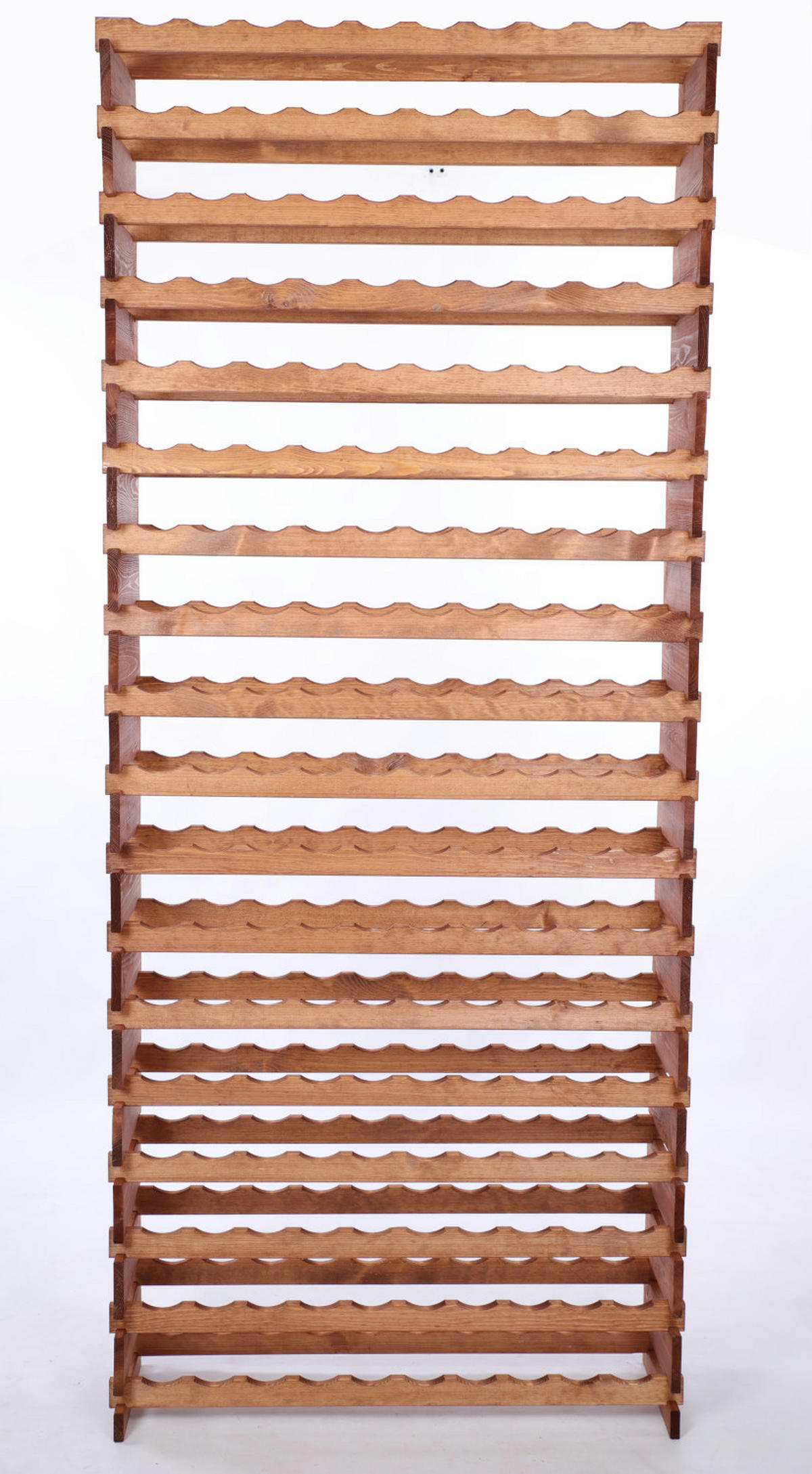 WEINREGAL VINOTECA FLEX PRO HxBxT 247x103x28cm 180 Flaschen auf 18 Ebenen Braun geölt - Braun, Holz (103/247/28cm) - PROREGAL