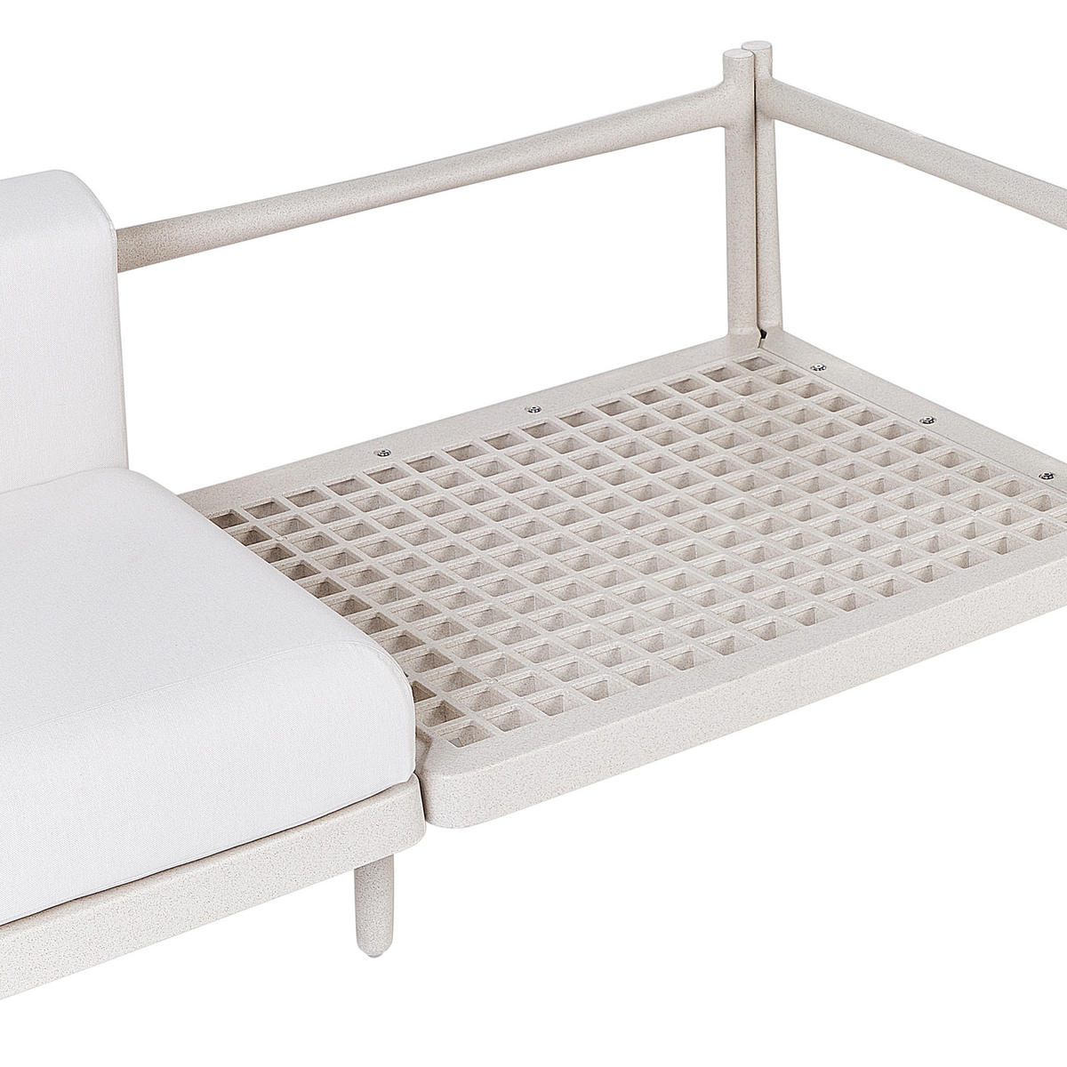 GARTENSOFA 2-Sitzer Beige Ferretti - Beige, Kunststoff (187/68/73cm) - Beliani