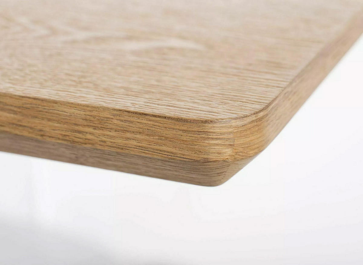 ESSTISCH Laguna Eiche Artisan / Schwarz 160-200 / 90 / 76cm - Eiche Artisan, Holz/Metall (90/200/76cm) - Feldmann-Wohnen