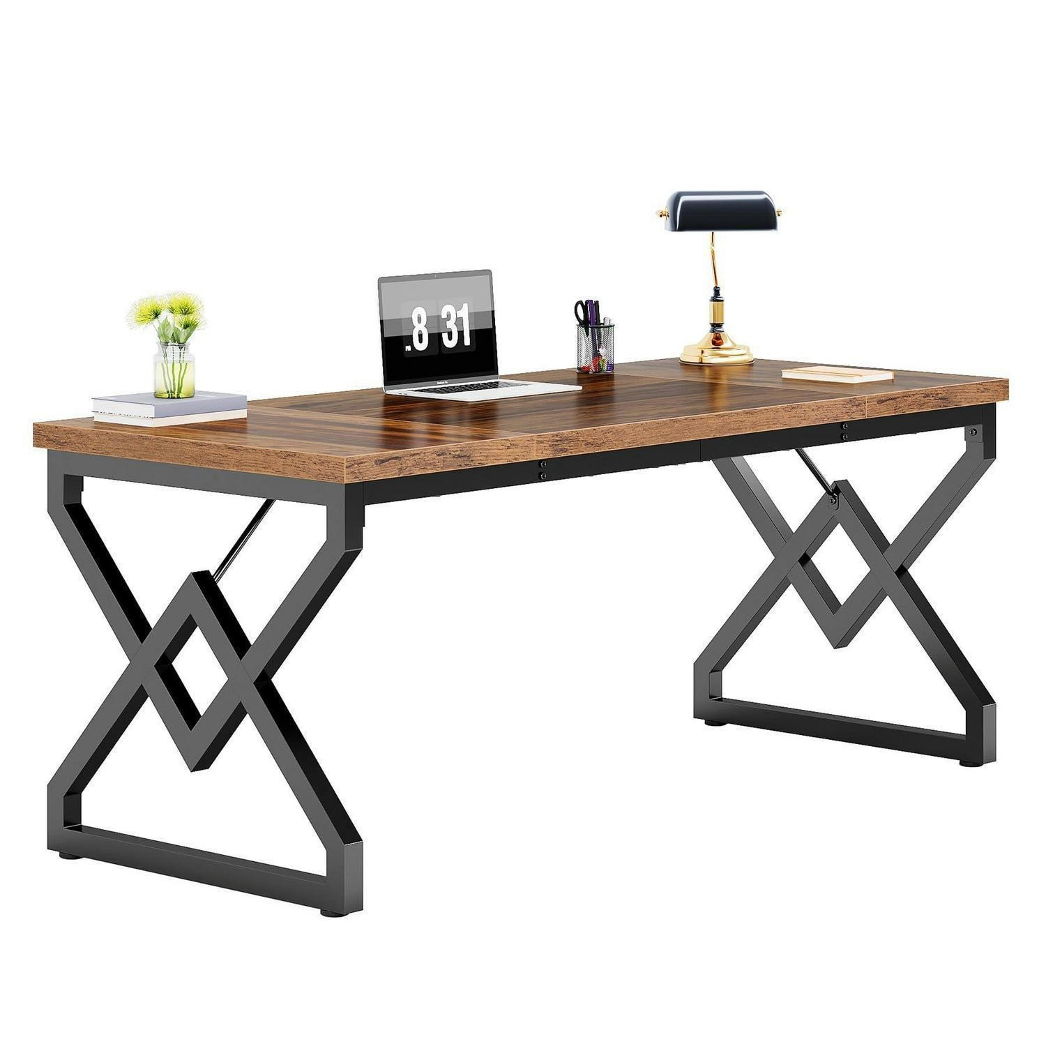 SCHREIBTISCH Vintage Brown 160 x 70 cm - Braun, Holzwerkstoff (70/160/75cm)