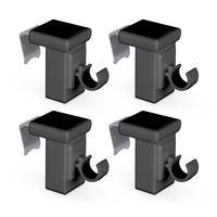 KLEMMTRÄGER für Cafehausstangen 4er Pack - Anthrazit, Kunststoff (2/4/4cm) - Bestlivings