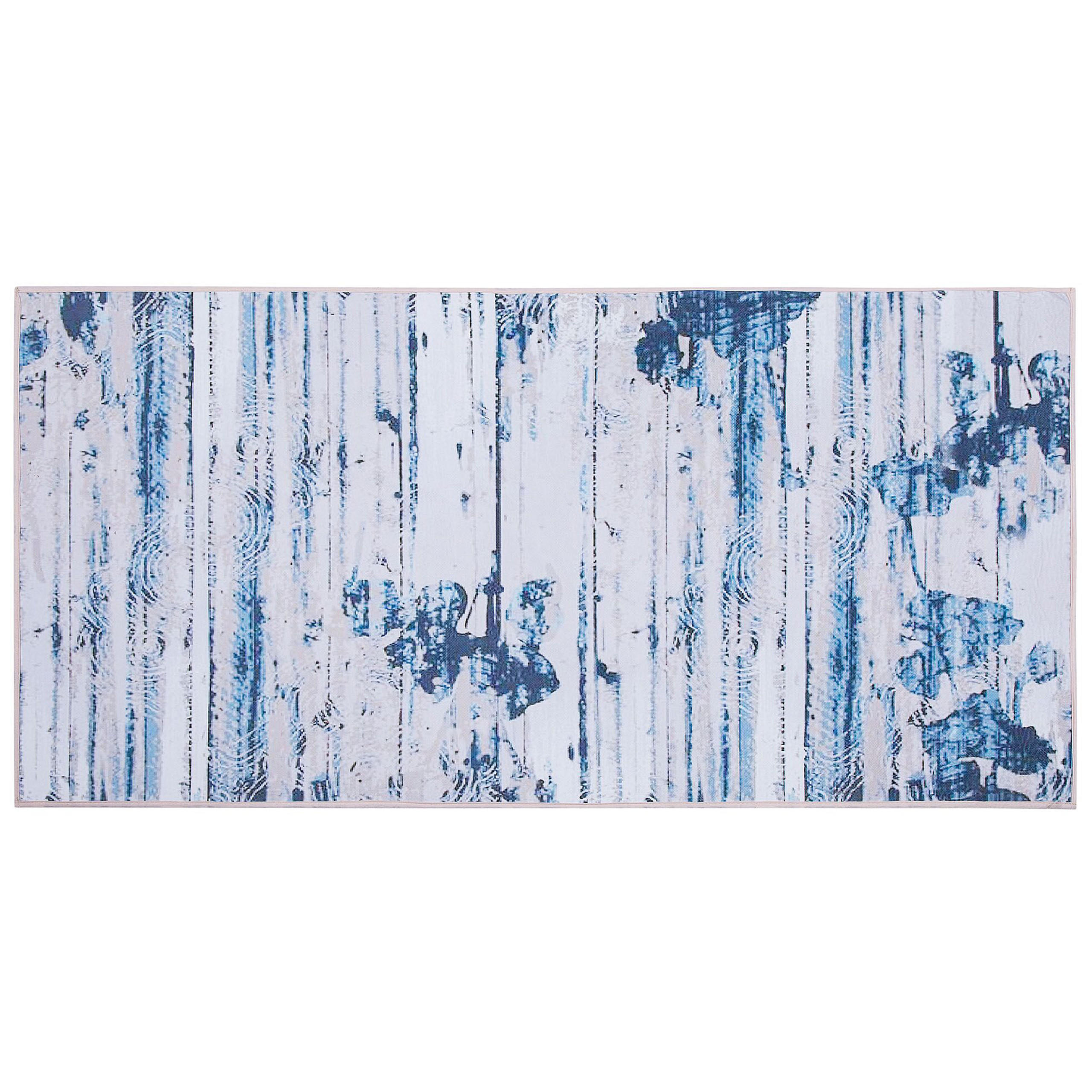 KURZFLOR-TEPPICH Burdur 150/80 cm - Blau, Kunststoff (80/150cm) - Beliani