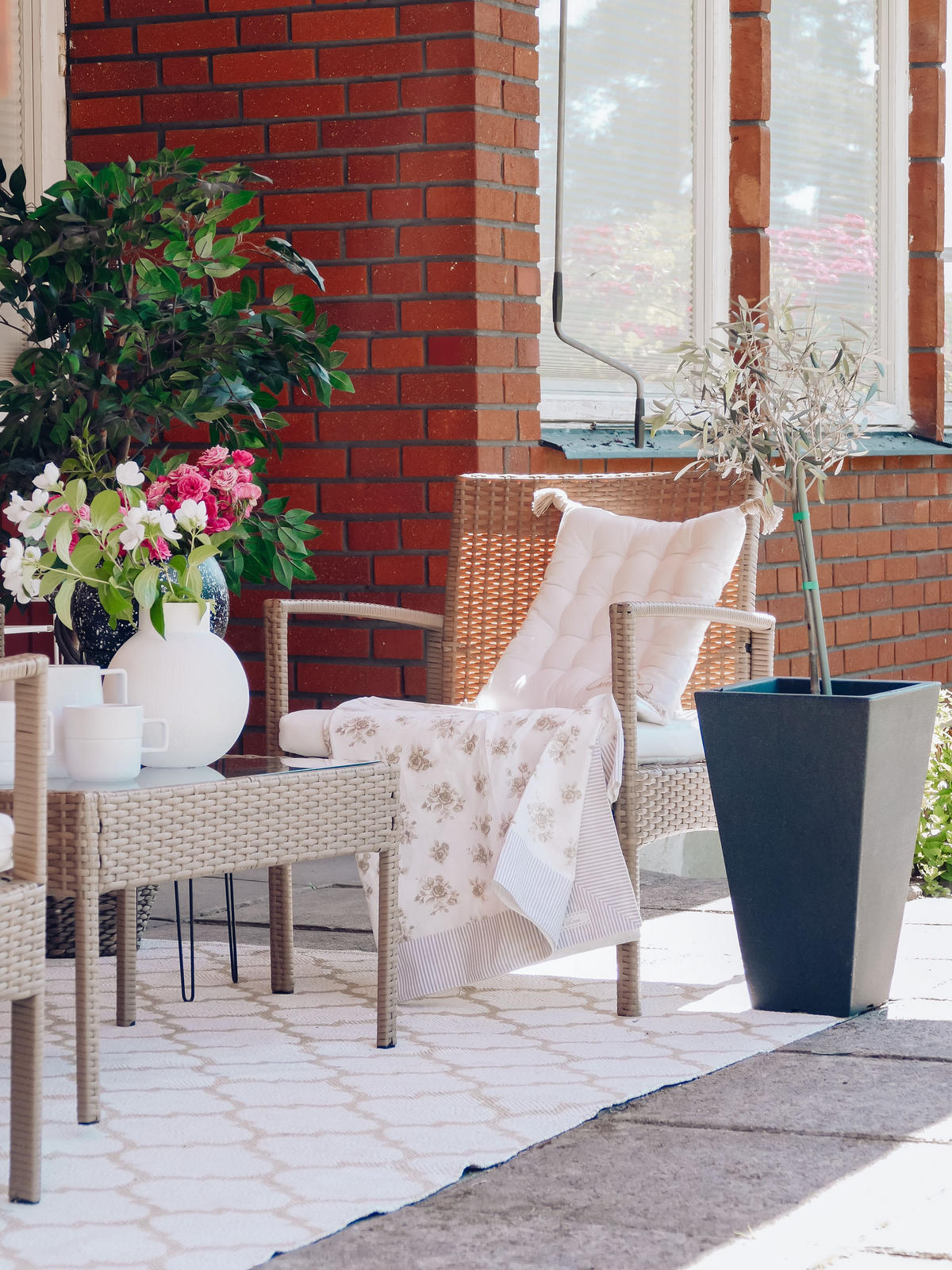 LOUNGE SADA 4-místná Ratan Béžová Marsala - béžová, plast - Beliani
