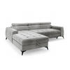 ECKSOFA Agnesa Xs In Salvador - Hellgrau, Holzwerkstoff/Textil (260/200cm) - Fun Möbel
