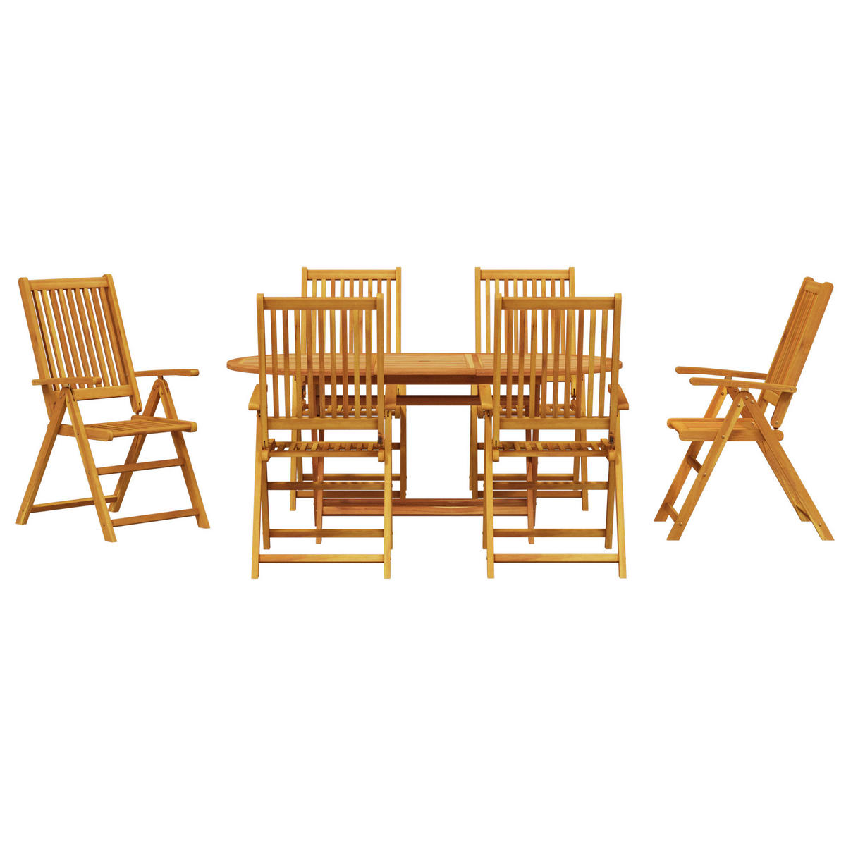 GARTENTISCH Tischorn 85/75/160 cm - Hellbraun, Naturmaterialien (160/85/75cm) - ZMH