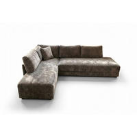 SCHLAFSOFA SADIRA Grau Flachgewebe - Schwarz/Grau, Kunststoff/Textil (288/209cm) - KAWOLA