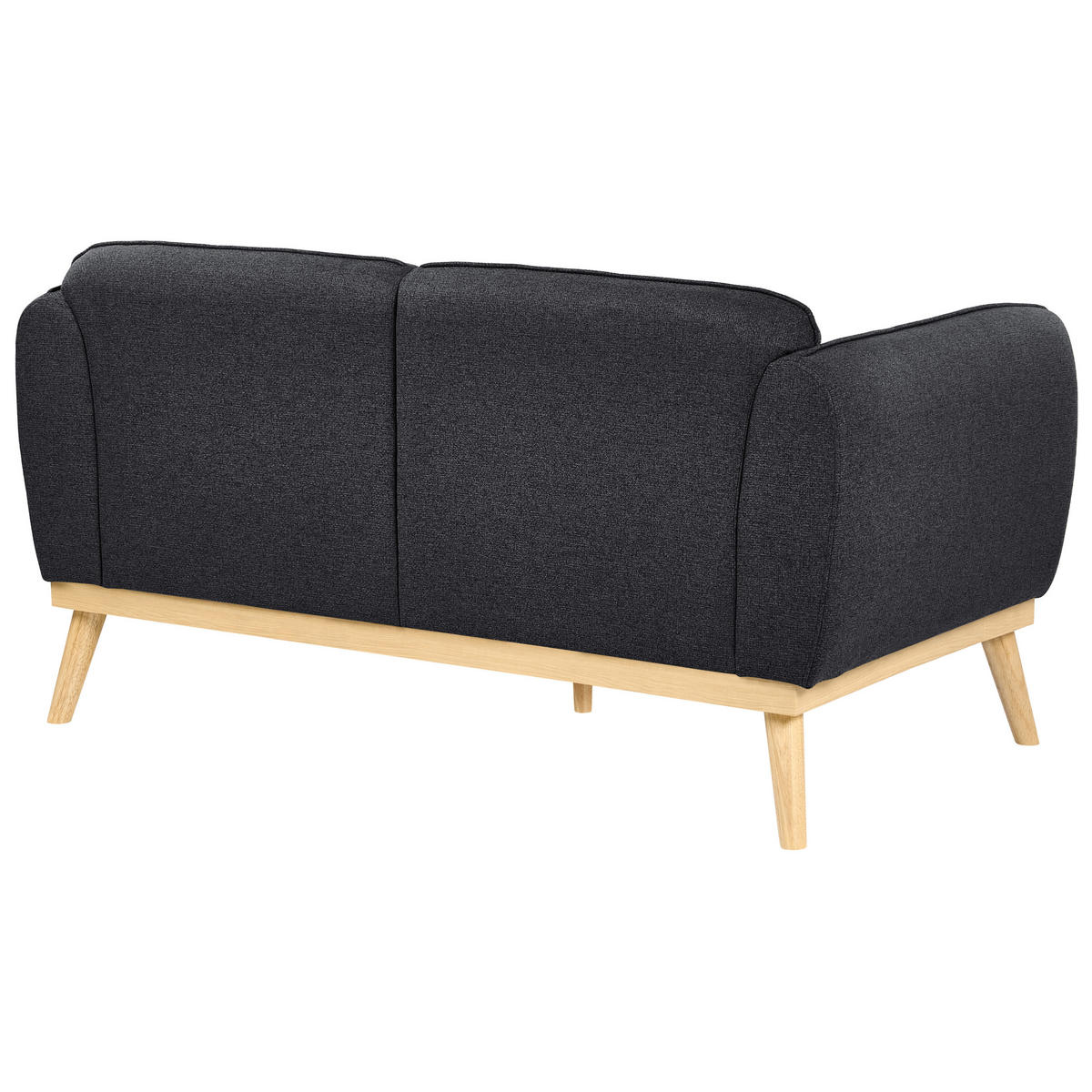 POHOVKA 2-místná Látka Černá Ljung - světle hnědá, textil (160/82/82cm) - Beliani