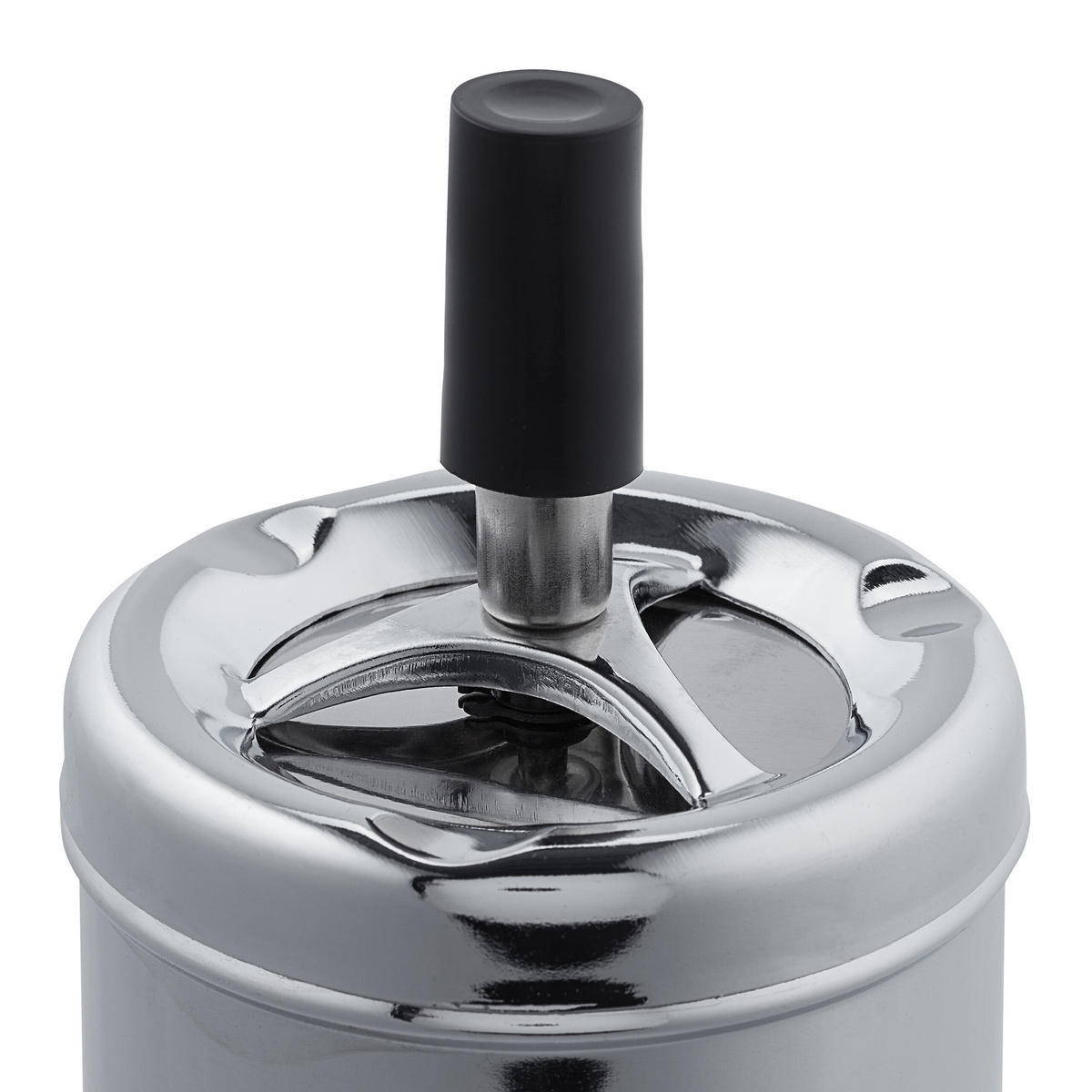 ASCHENBECHER - Silberfarben, Kunststoff/Metall (7.5cm) - Relaxdays