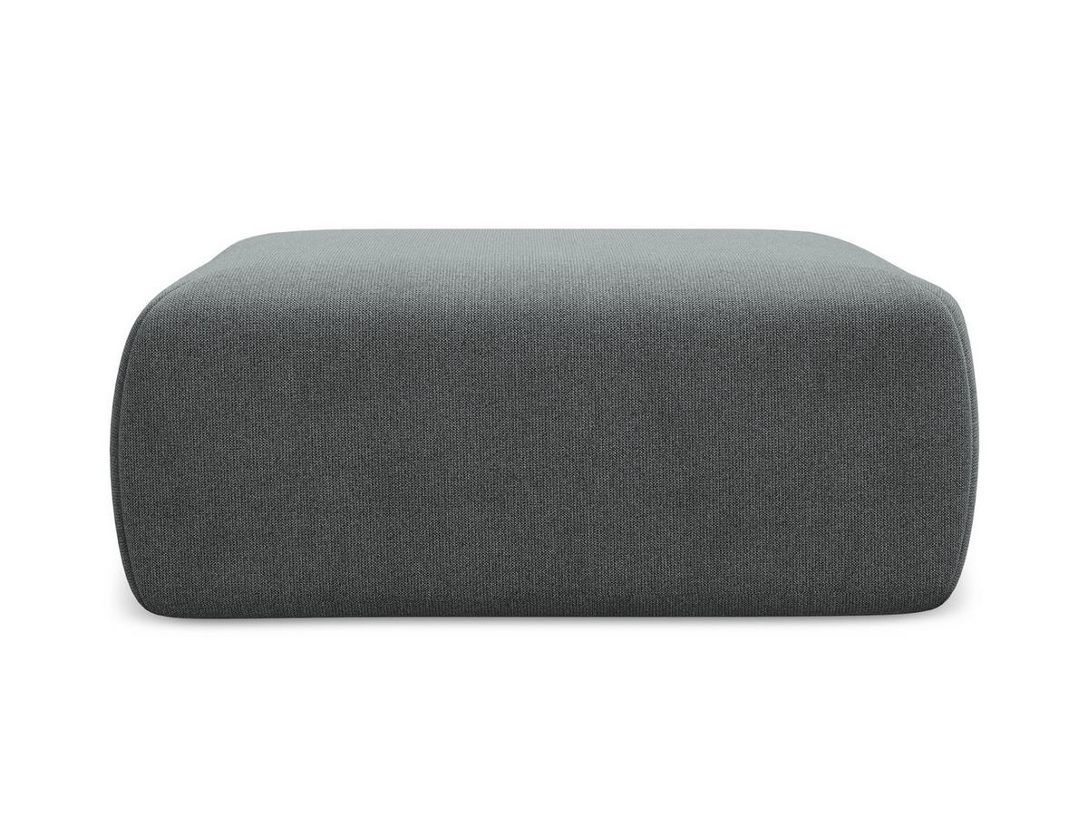 POUF Strukturstoff Stoff Grau - Schwarz/Grau, Kunststoff/Textil (102/40/62cm) - Makamii