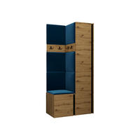 GARDEROBEN-SET Orion XXIV - Blau/Eiche Artisan, Holzwerkstoff/Kunststoff (82/186/46cm) - MIRJAN24