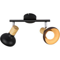 DECKENSTRAHLER Leuchthild 11/15.5/25.5 cm - Schwarz, Metall (25.5/11/15.5cm) - ZMH