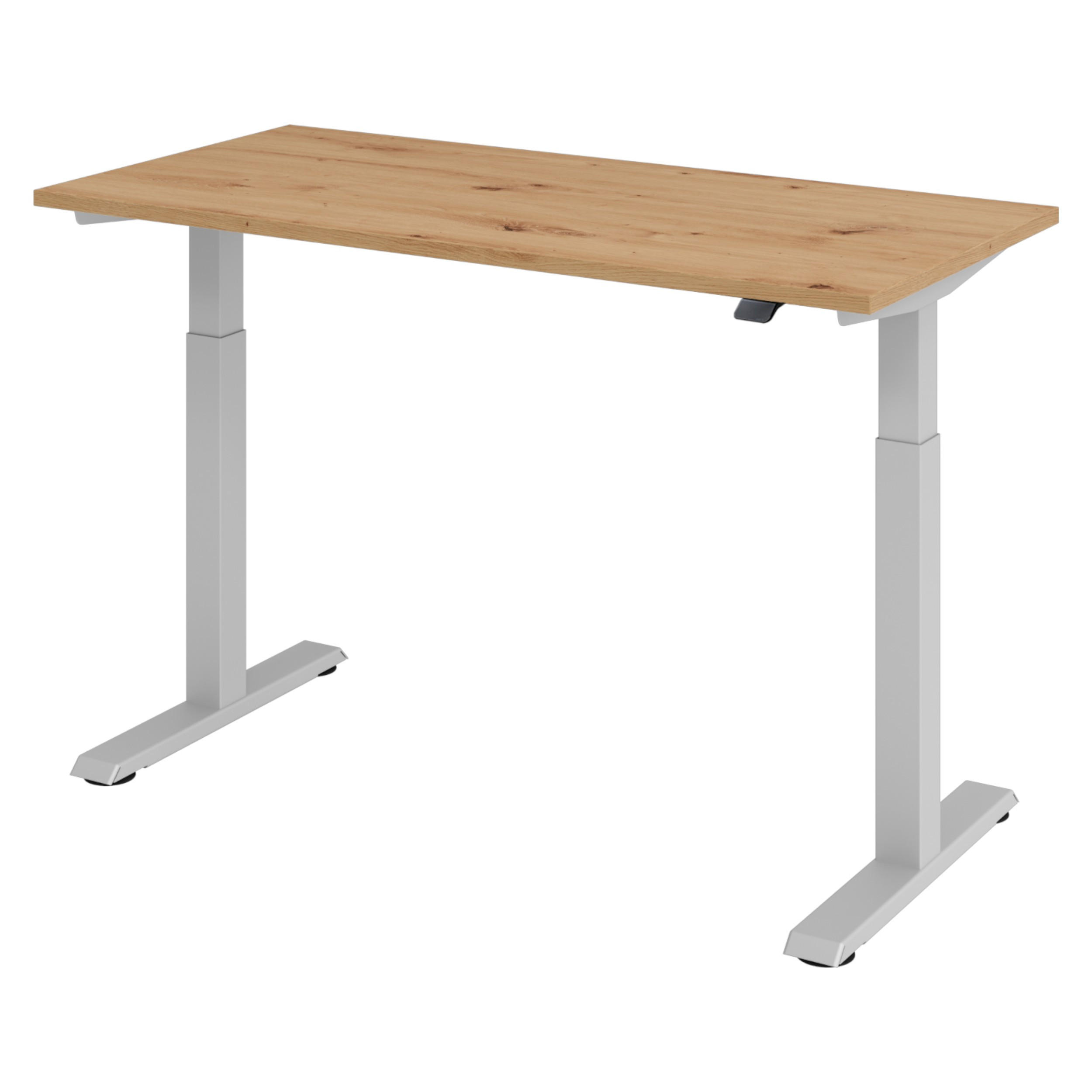 SCHREIBTISCH elektrisch XMST (Mini) 140/67/72 cm in Wildeiche - Wildeiche, Holzwerkstoff (140/67/72cm) - bümö
