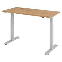 SCHREIBTISCH elektrisch XMST (Mini) 140/67/72 cm in Wildeiche - Wildeiche, Holzwerkstoff (140/67/72cm) - bümö