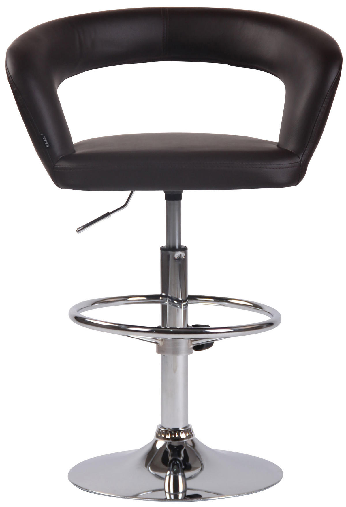 BARHOCKER 2er Set Lederlook braun - Chromfarben/Braun, Textil/Metall (58/82/47cm) - CLP